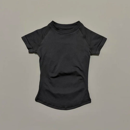 Histello Women Short Sleeve Sports T-Shirt Round Neck Breathable