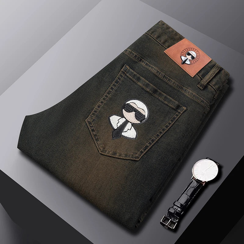 Fashionable Slim Fit Men's Pants Brand, Spring and Summer Jeans,