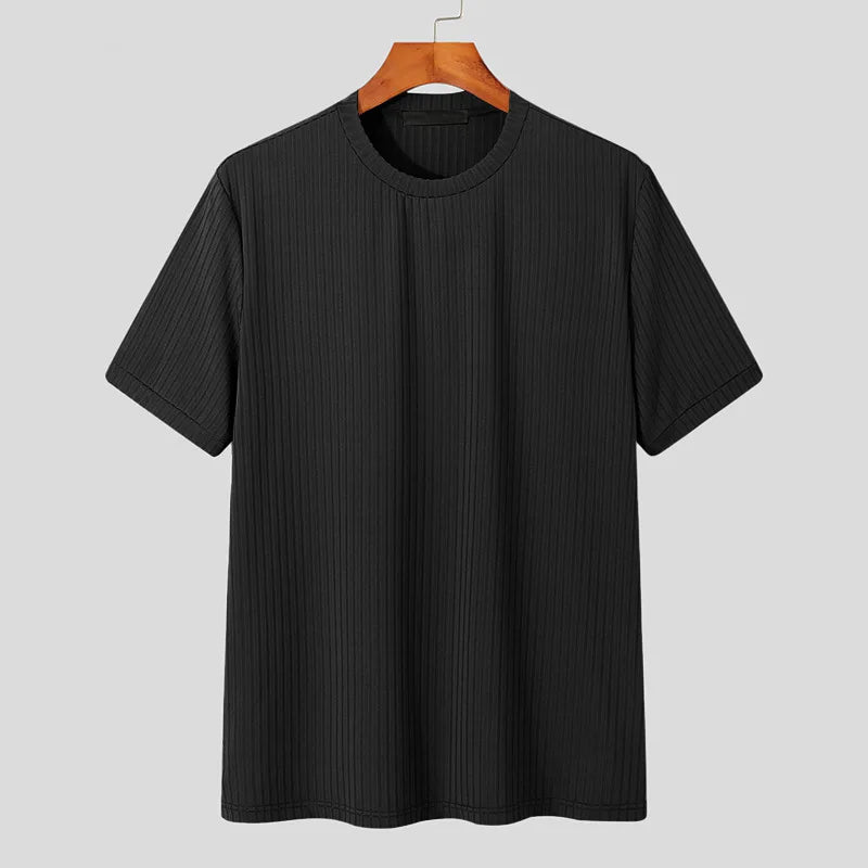 Summer Men's Clothing Light Luxury T Shirt Leisure Long Sleeve O Neck