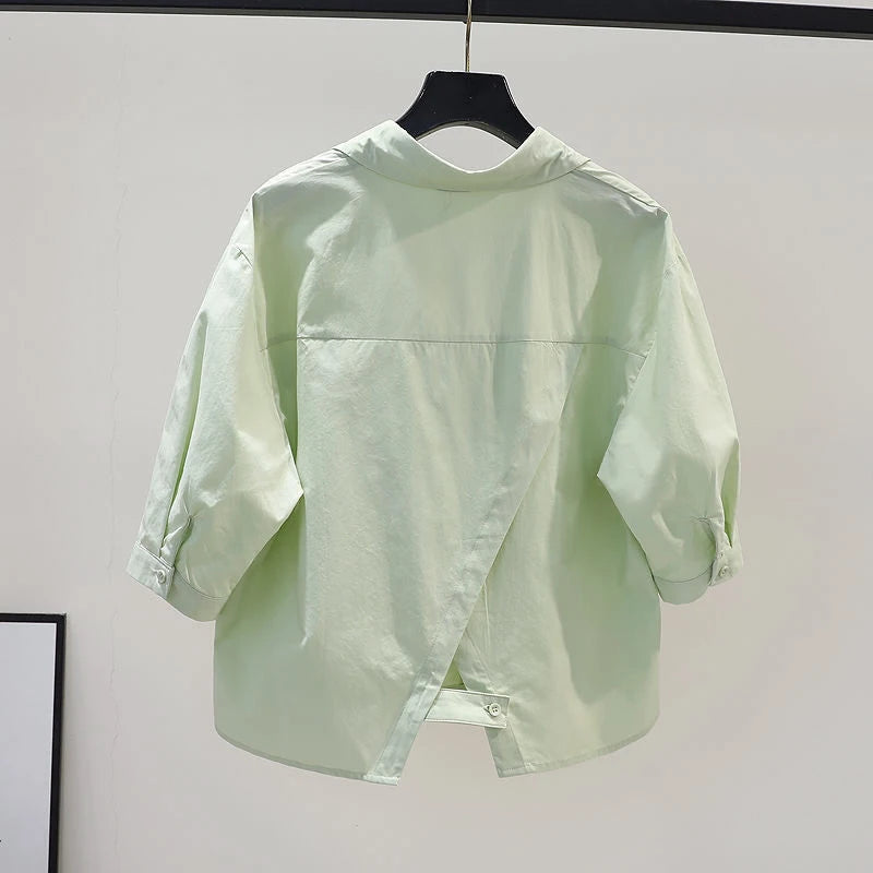 New In Spring Office Lady's White Shirts Casual Chic Korean Women's