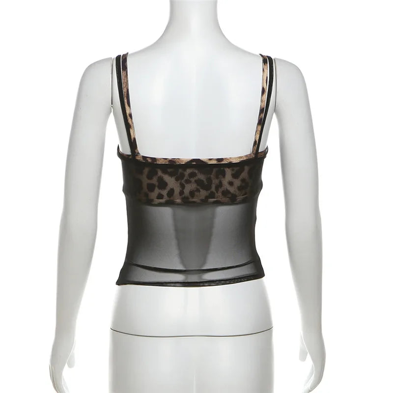 2026 Summer Camis Tanks Vest Women V-neck Sleeveless Leopaed Crop Tops
