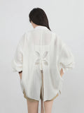 CHIC VEN Women Long Sleeve Shirts Solid Loose Casual New Style Design