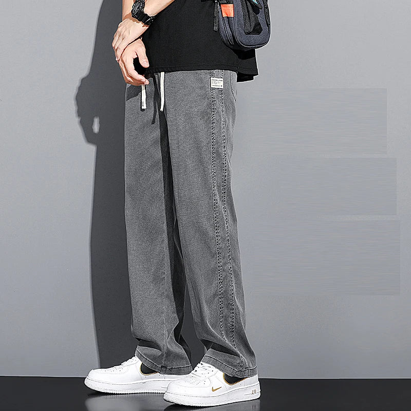 2024 Spring/Summer New Soft Lyocell Fabric Men's Jeans Thin Loose