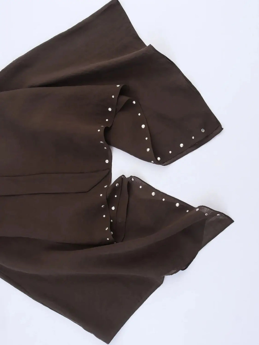 Brand Hot Streetwear Chic Women Cloak Solid Rivet O-Neck Scarf Collar