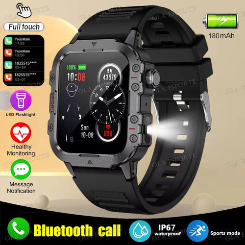2025 New Military Smart Watch Men IP67 3ATM Waterproof Outdoor Sports