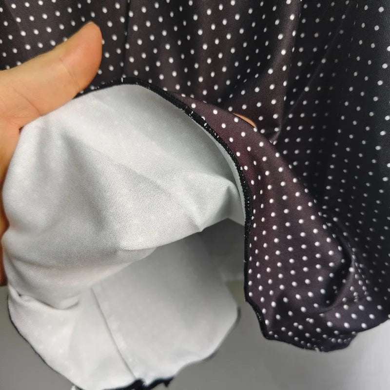 Kimotimo Vintage Polka Dot Camisole Vest Women Summer Folds Sleeveless