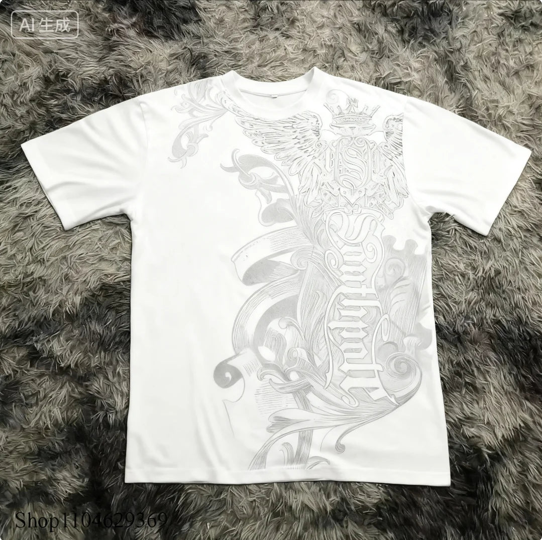 Classic Y2K Gothic Style T-shirt Print Oversized T Shirt High Street