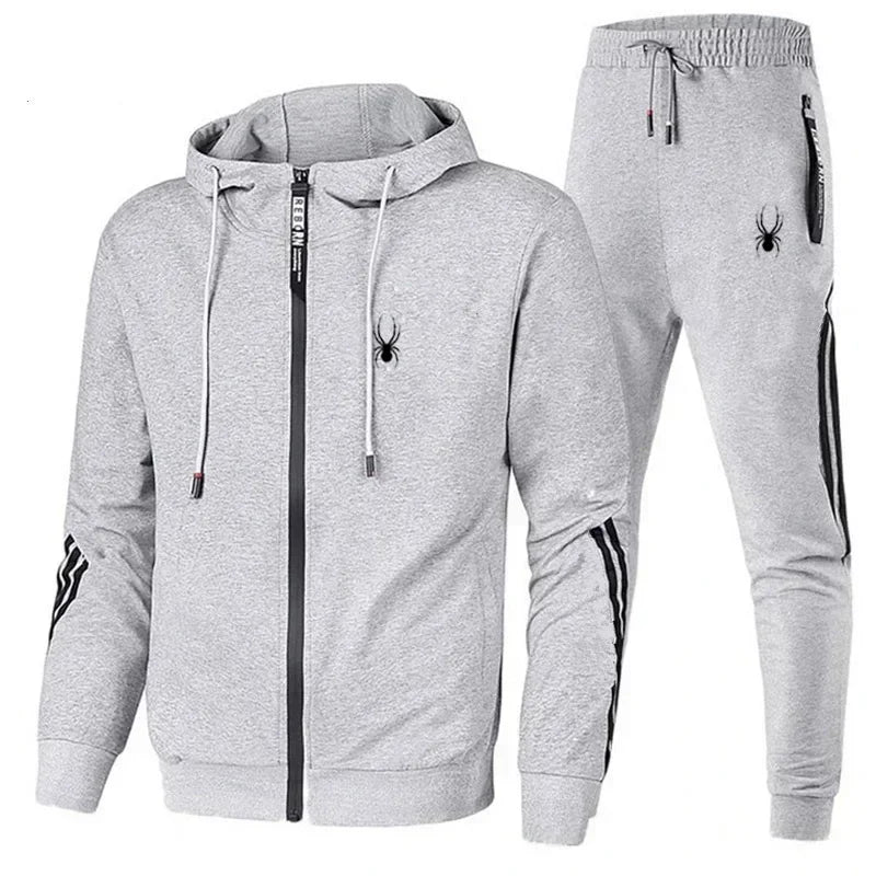 Spring Autumn Men Tracksuits Sets Long Sleeve Hoodie+Jogging Trousers