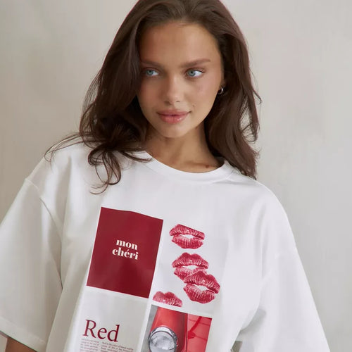 European American Hot Girl American Y2K Design Printed T-shirt Summer