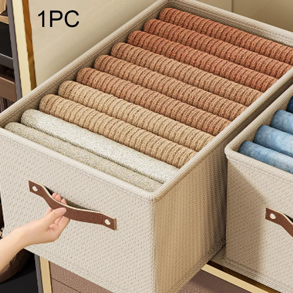 1PC  Oxford Cloth Box Storage Basket Clothes Storage Uncovered Bottom