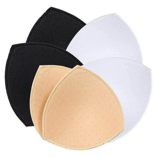 3 Pairs Women's Removable Cups Bra Pads Inserts Triangles Bra Pads