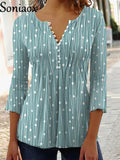 Fashion Elegant Polka Dot Print Bottoming Shirt Women New Autumn Long