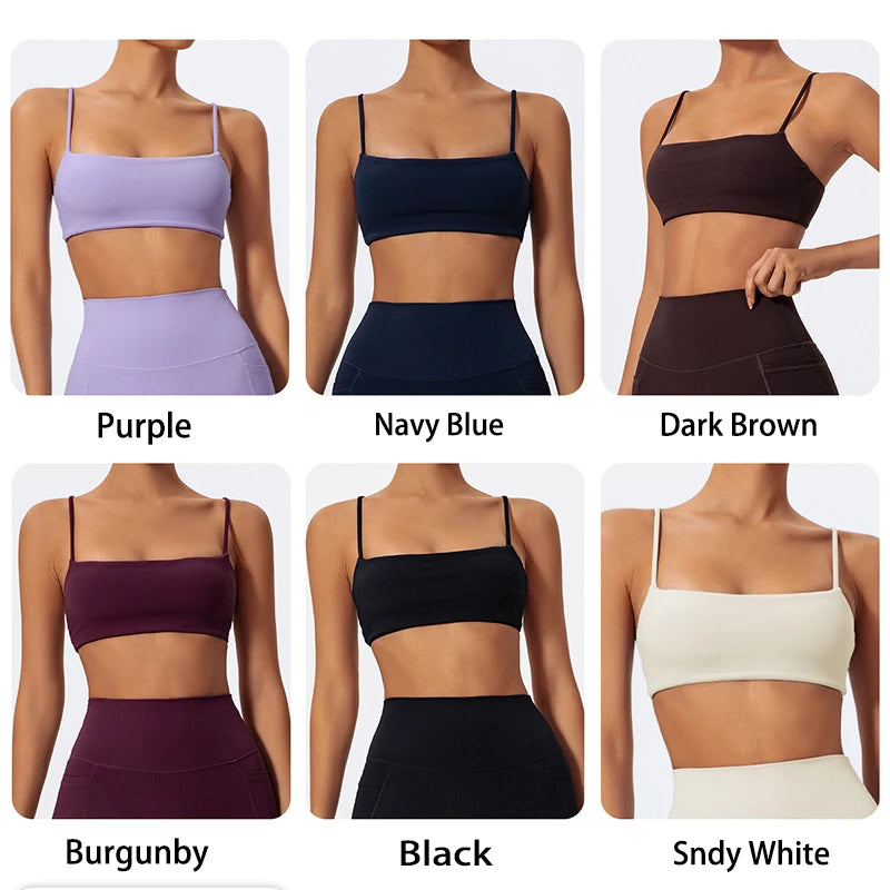 Summer Sling Yoga Bra Women Gym Workout Push Up Brassiere Female