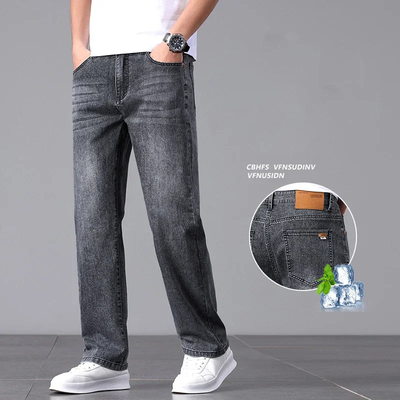 New Jeans for Men in Spring and Summer 2025 Cotton Elastic