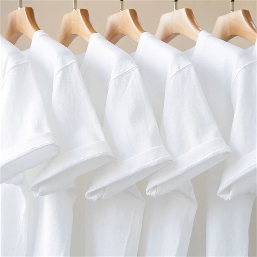 Summer Men T Shirt Cotton Tops Women Solid Color Blank Tshirts O-neck