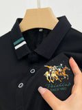 Men's Cotton New Summer Exquisite Embroidered Short Sleeved Polo Shirt