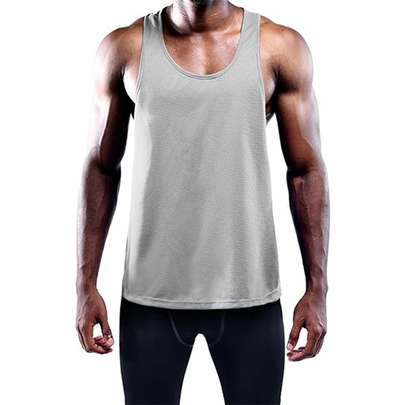 Running Tank Top Men Summer Sport Gym Vest Quick Dry Training Tanktop