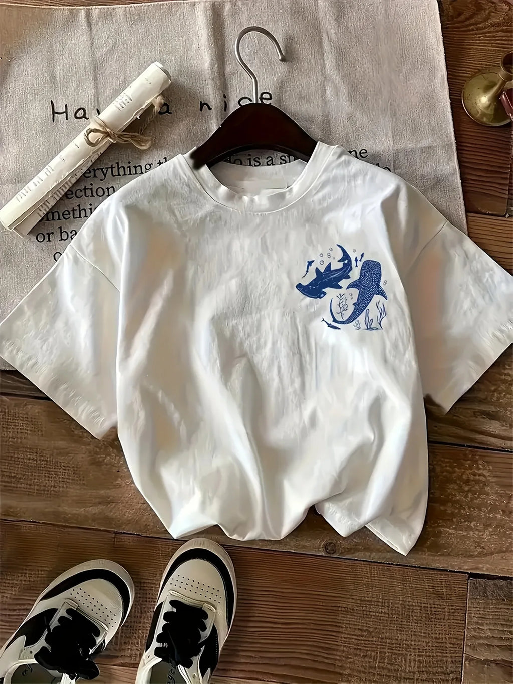 WAYS YOU CAN HELP Letter Pattern Round Neck Women T-shirt Short Sleeve