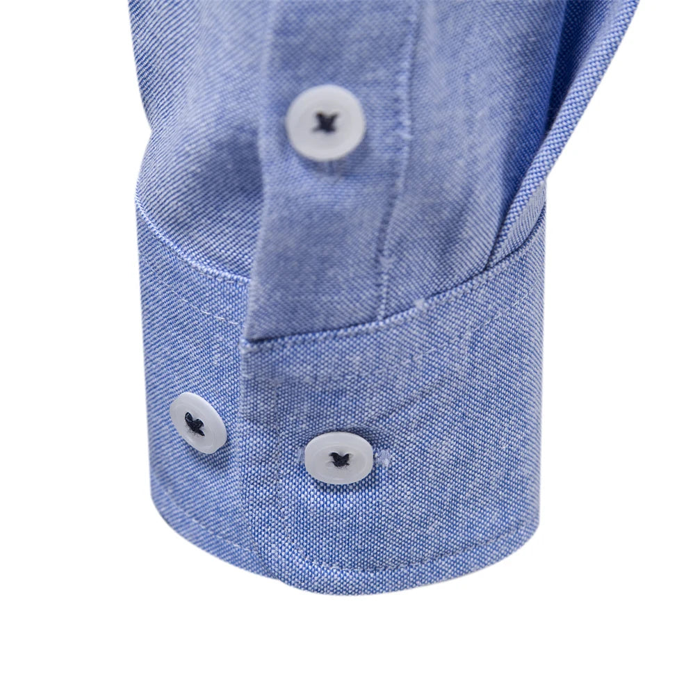 AIOPESON 2023 New Autumn Cotton Men's Oxford Shirt Long Sleeve Button