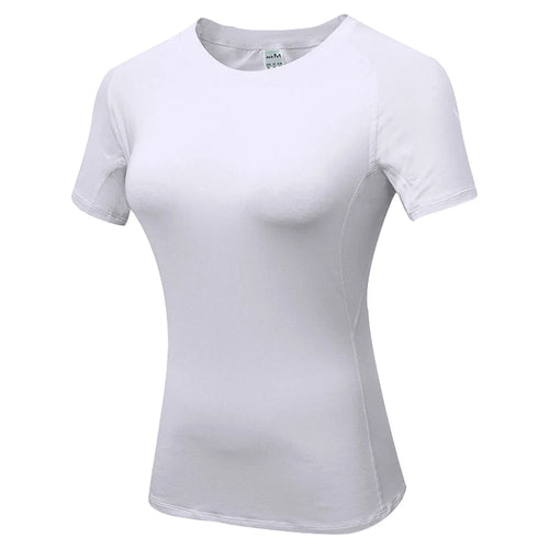 Women's Compression Shirt Short Sleeve Athletic Yoga Running T-Shirt