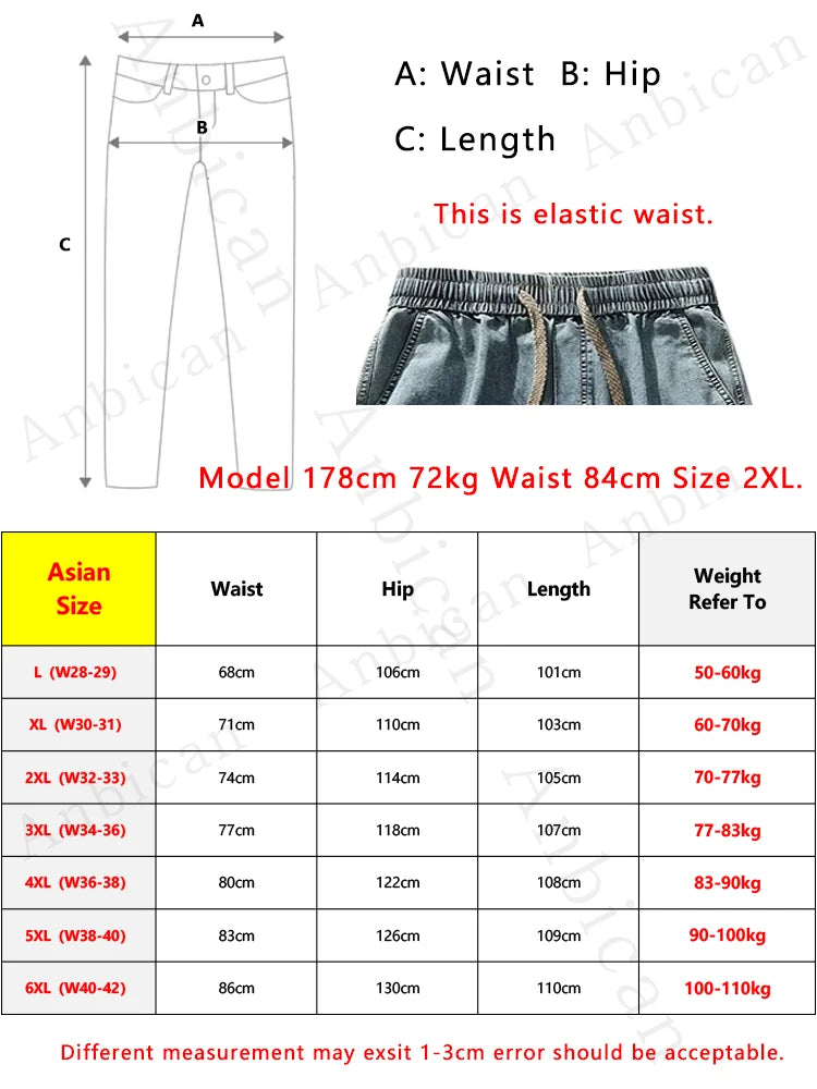 Men's Cargo Jeans 2026 New Spring Summer Wide Leg Denim Pants Straight