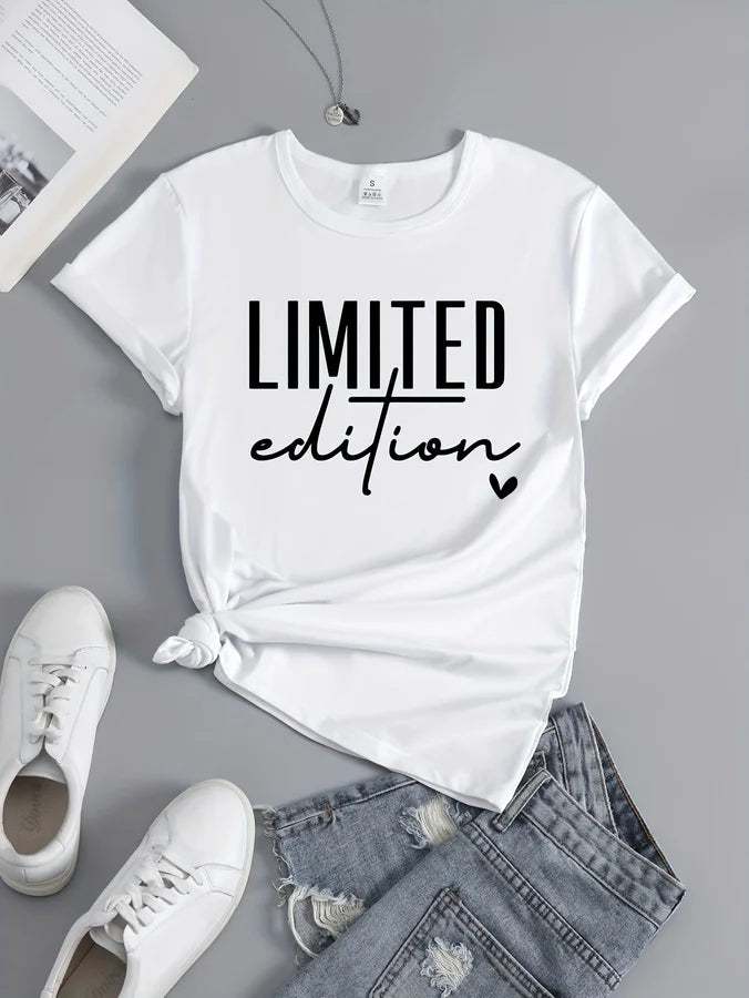 Women's Fashion T-Shirt Casual Limited Edition Graphic Tee Fashionable
