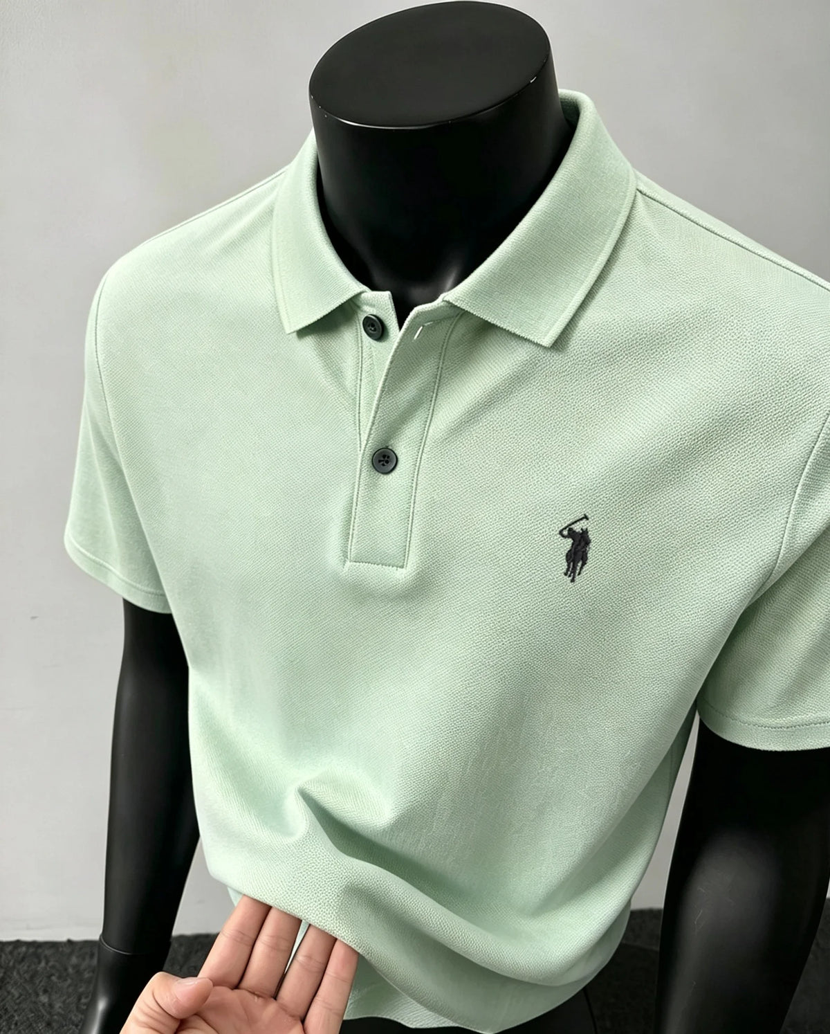 100% pure cotton high-end brand men's short sleeve polo shirt 2026