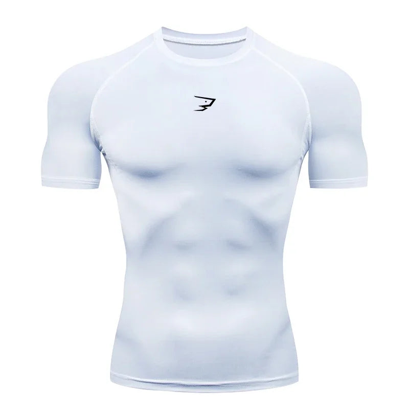 Men's Quick Drying Running Compression T-Shirt Short Sleeved Trendy