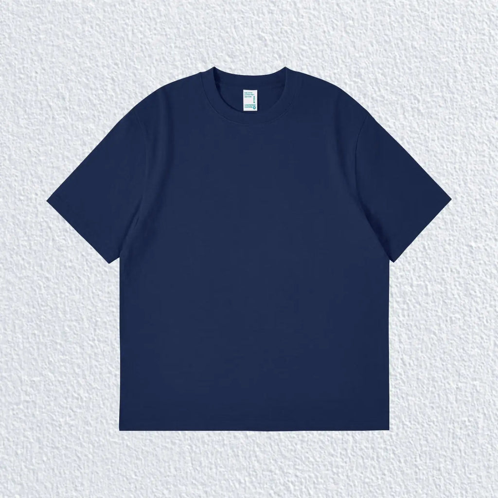 Pure White 260g Heavy T-shirt Men's Summer Pure Cotton Short-sleeved