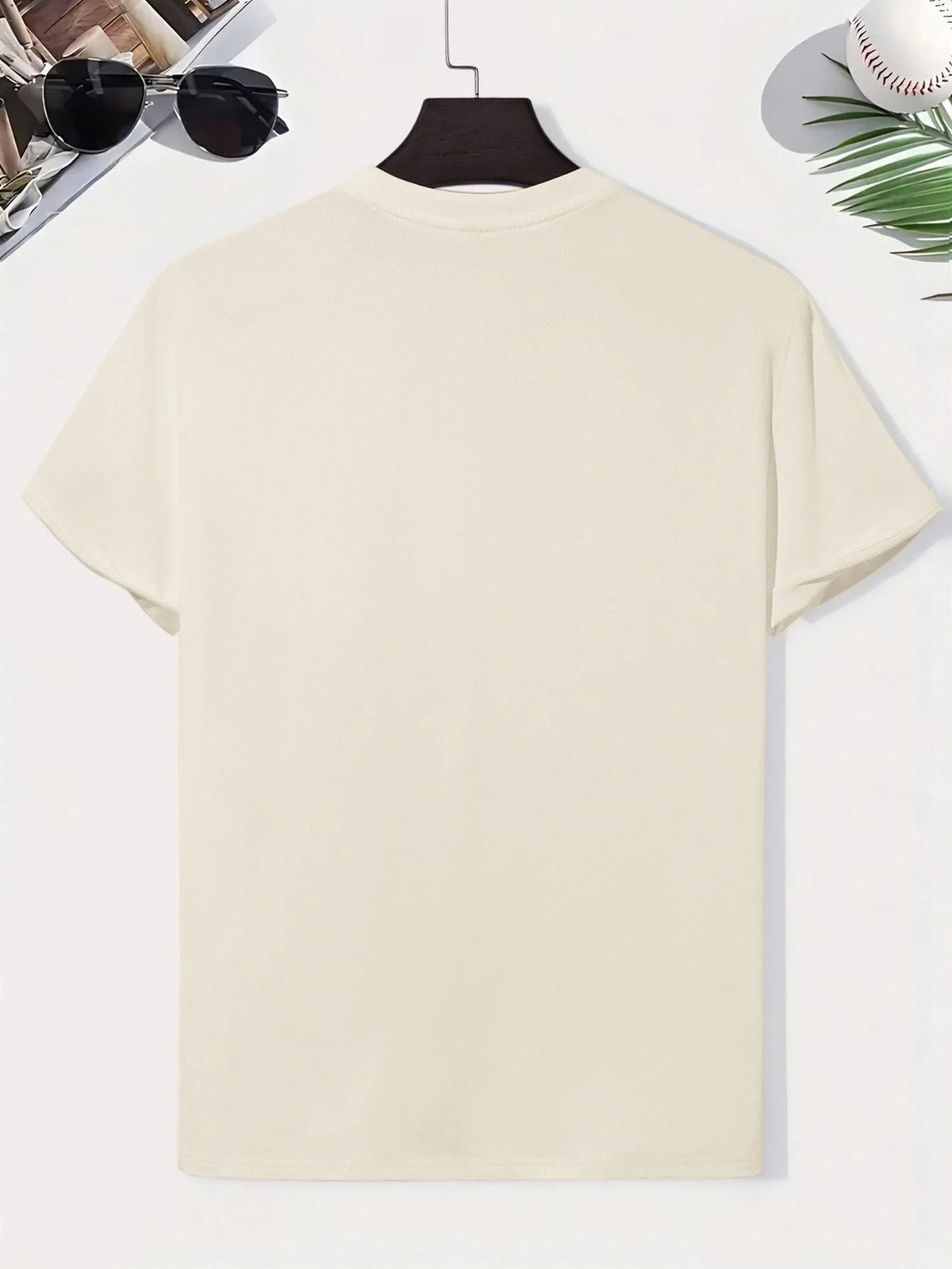 100% pure cotton men's casual loose fashion faith pattern print