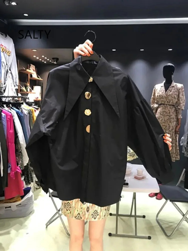 2026 Casual Long-sleeve Shirt Women New Fashion Turn Down Collar Big