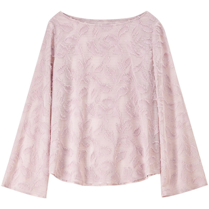 SENTUBILA Chiffon Blouse for Women 2026 Spring Lightweight Loose Boat