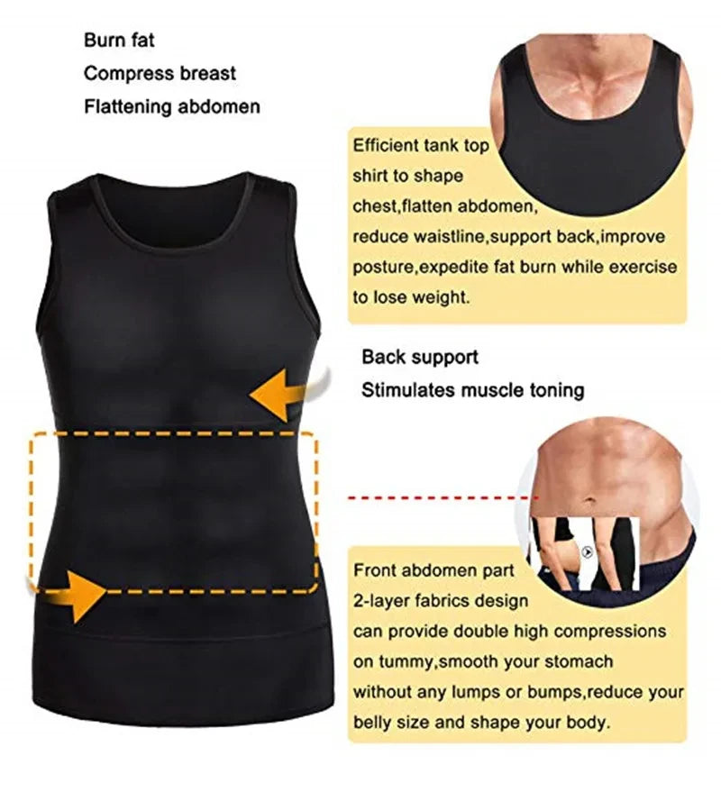 Mens Compression Sleeveless Jersey Fitness Clothes Training Shirts Gym