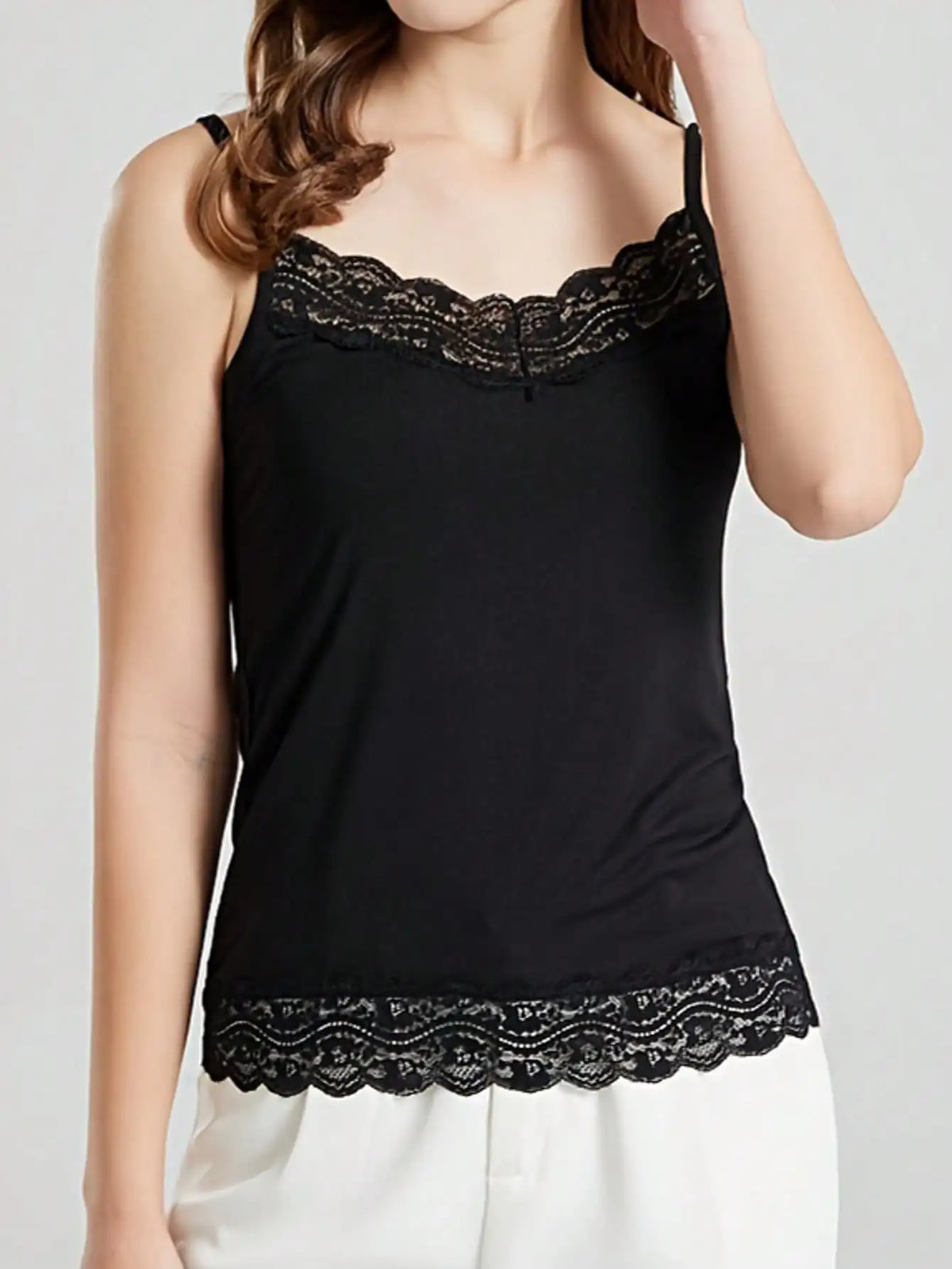 3pcs Women Lace Floral Cami Tank Top Undergarments Versatile & Basic