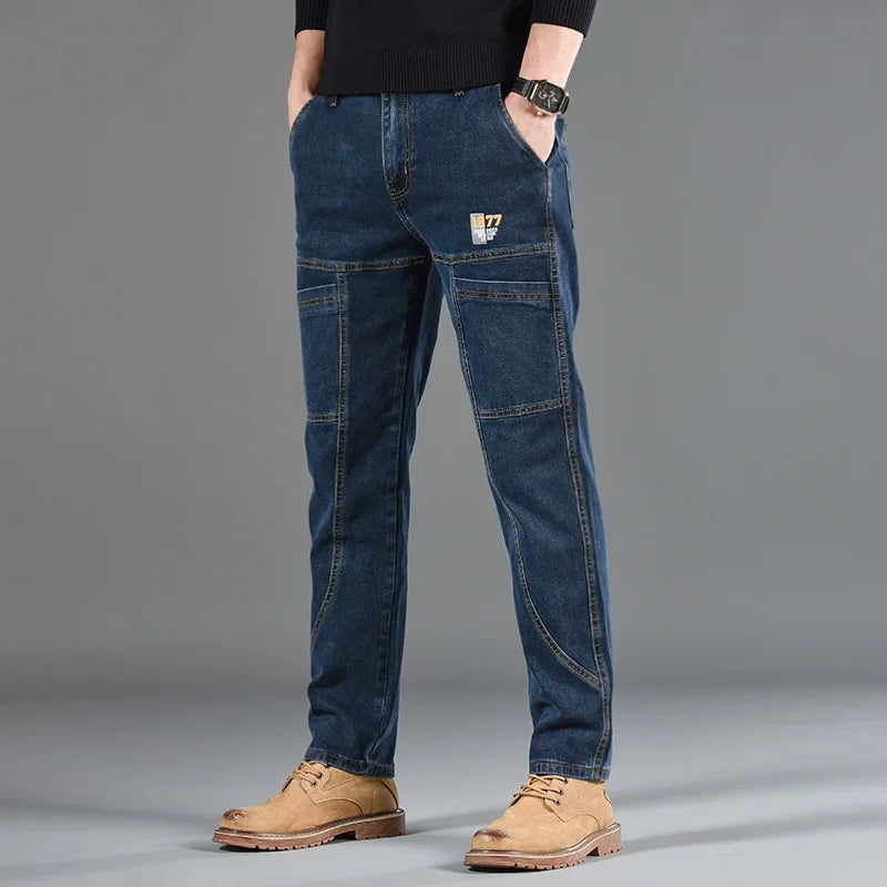 2025 New Style Jeans Men's Slim Fit Korean Style Comfortable Straight