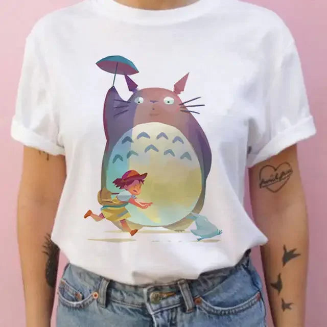 Summer men and women short-sleeved Studio Ghibli Totoro T-shirt