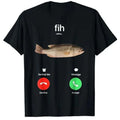 Fih Calling Remind Me Message Decline Accept Phone Call Fish T-Shirt