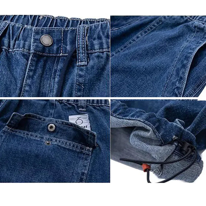 Spring And Autumn Japanese Style Oversized Straight Leg Jeans Loose