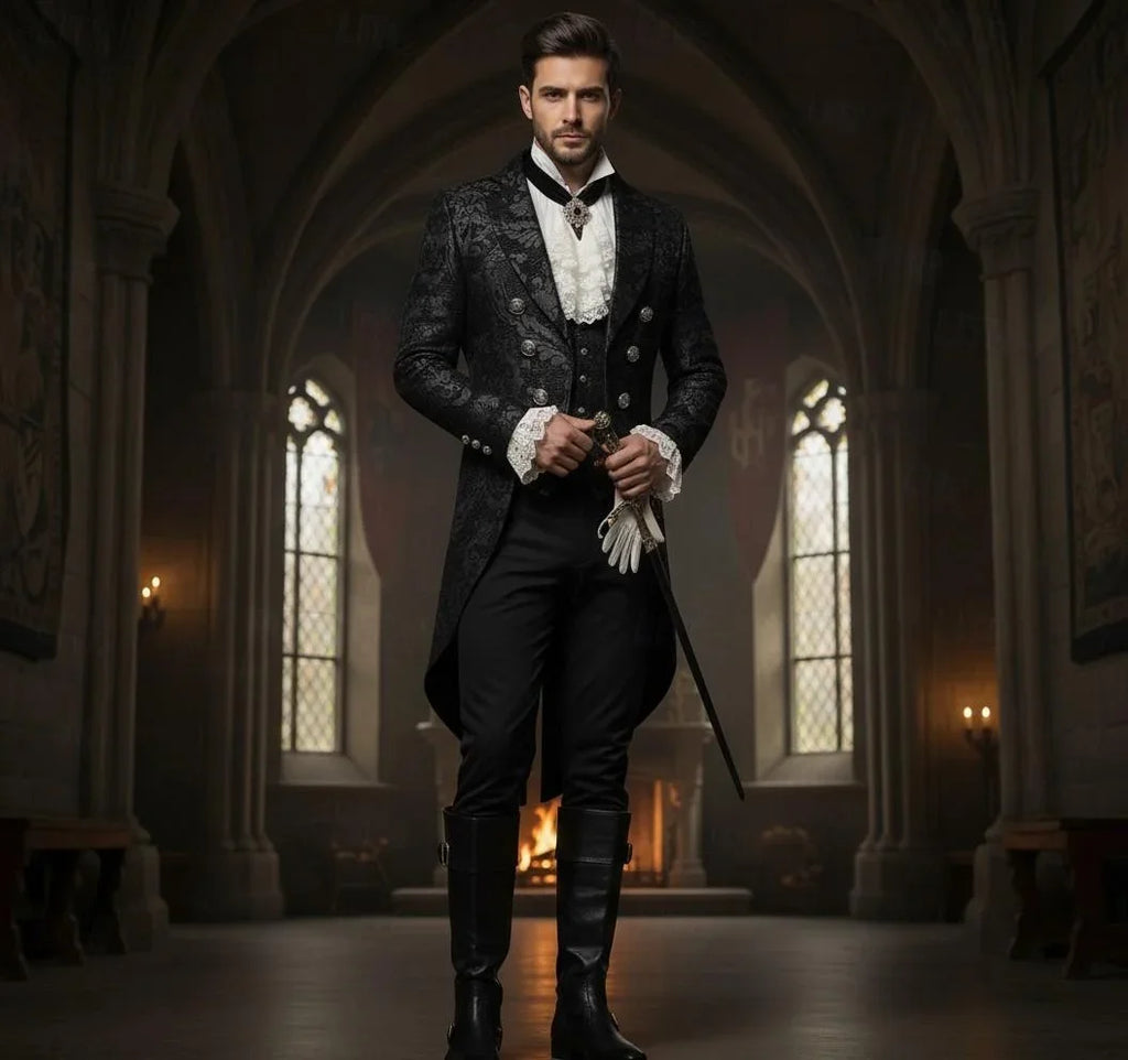 Medieval Renaissance Steampunk Coat Tuxedo Tailcoat Vampire Nobleman