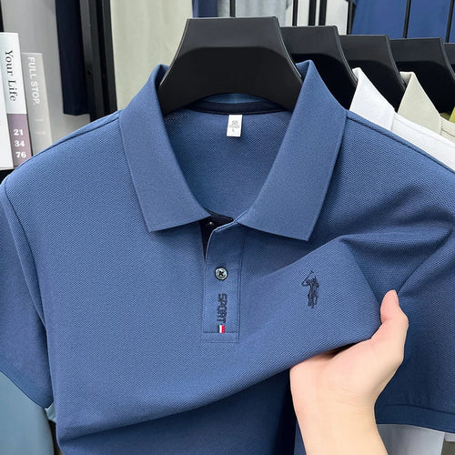100% cotton high-end brand short sleeve polo shirt men's fashion