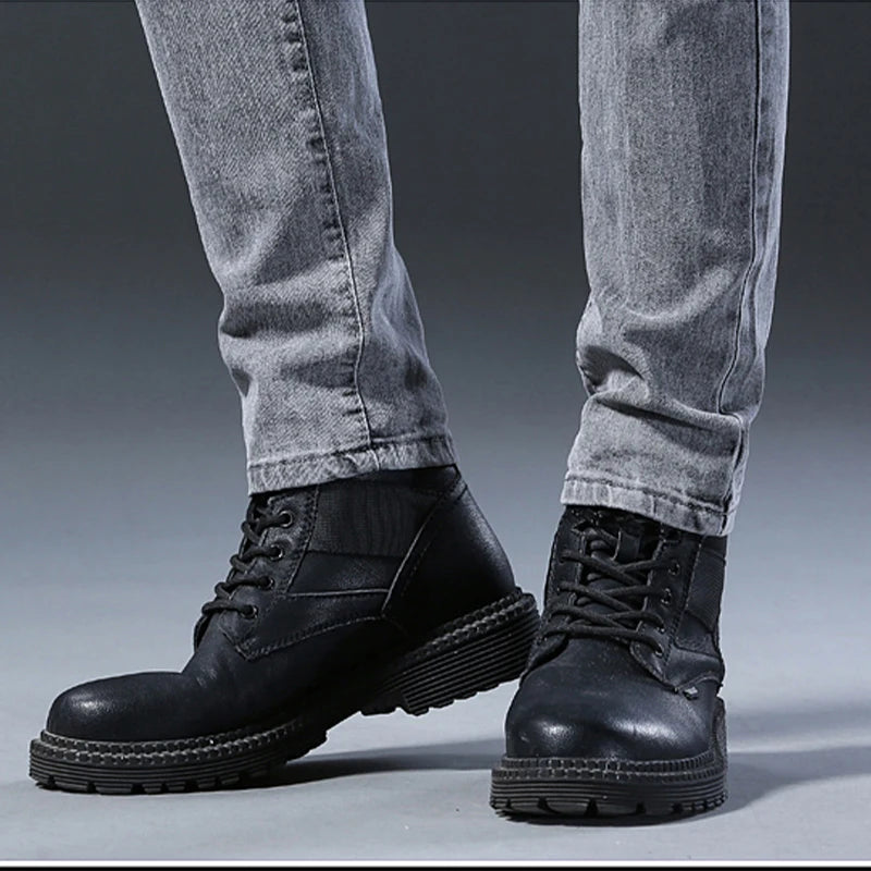 New style jeans, men's slim fit, Korean style comfortable straight leg