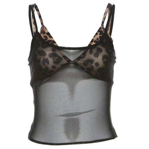 2026 Summer Camis Tanks Vest Women V-neck Sleeveless Leopaed Crop Tops