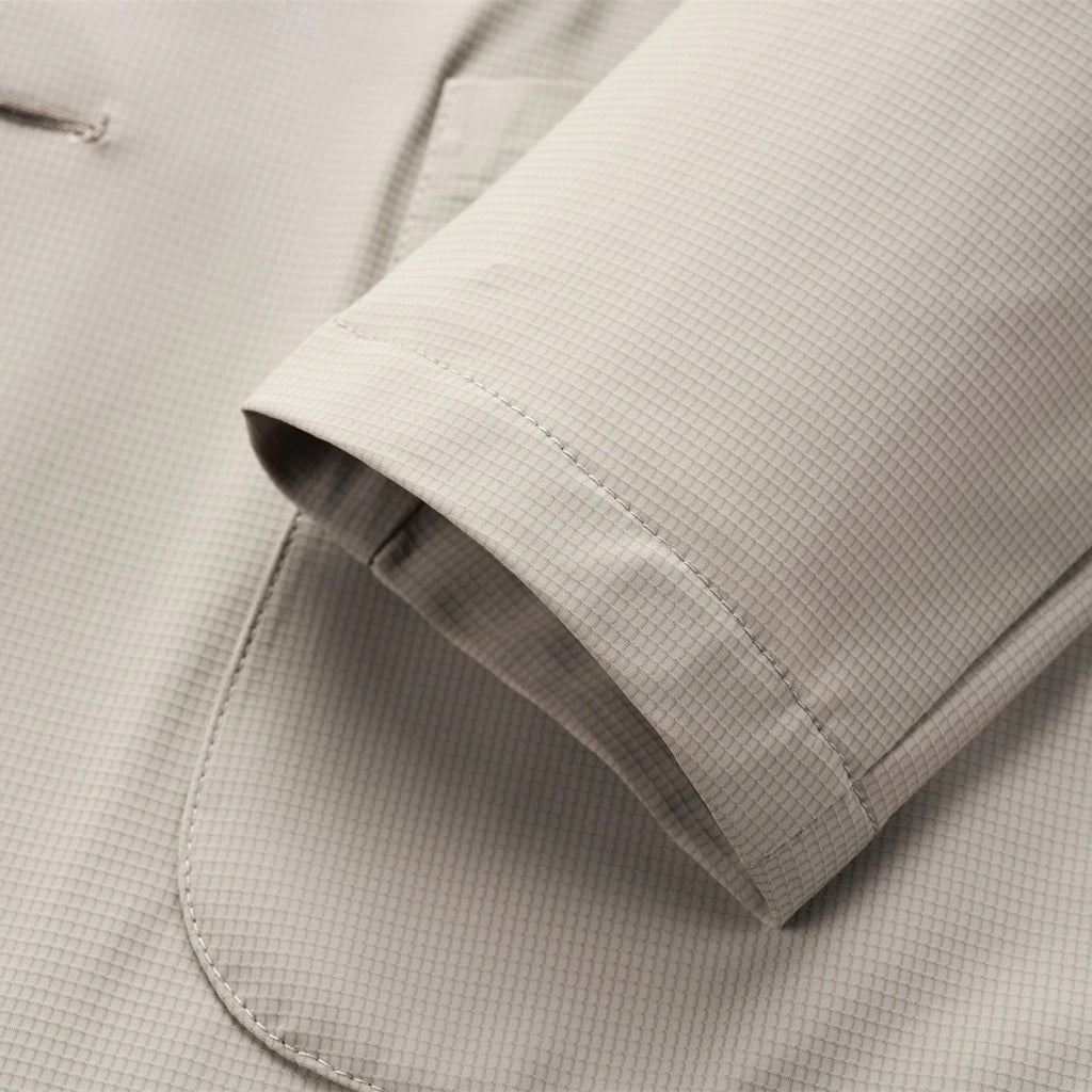 Minimalist Men Casual Blazer Ice Silk Nylon Spandex Seamless High