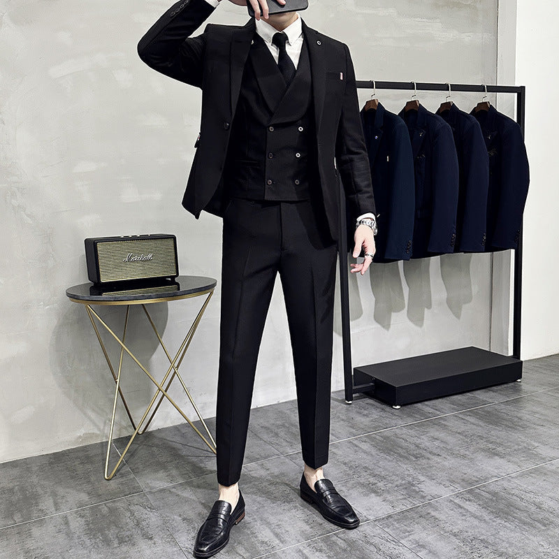 RoyalElite™ Men's Three-Piece Suit – Business & Event Perfection