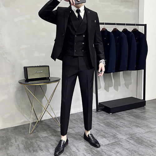 RoyalElite™ Men's Three-Piece Suit – Business & Event Perfection