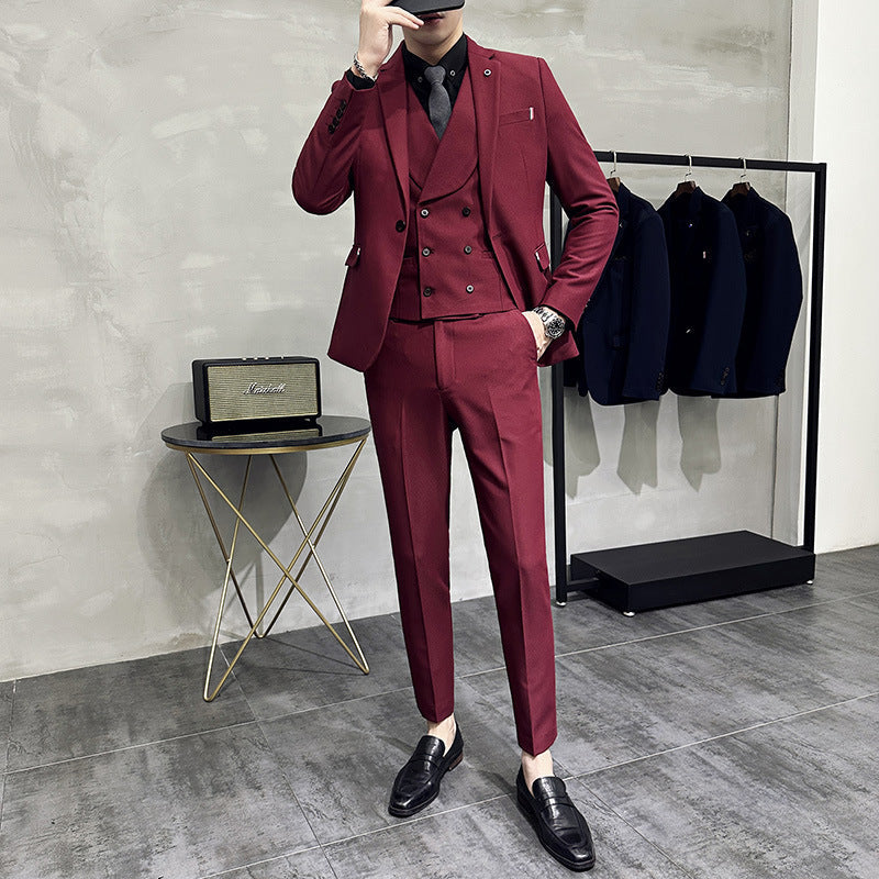 RoyalElite™ Men's Three-Piece Suit – Business & Event Perfection