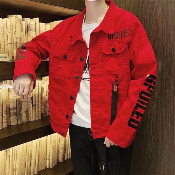 2021 spring autumn denim jacket men's loose Korean version trend same